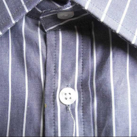 TML NWT Blue Navy Long Sleeve Casual Shirt - Picture 7 of 7